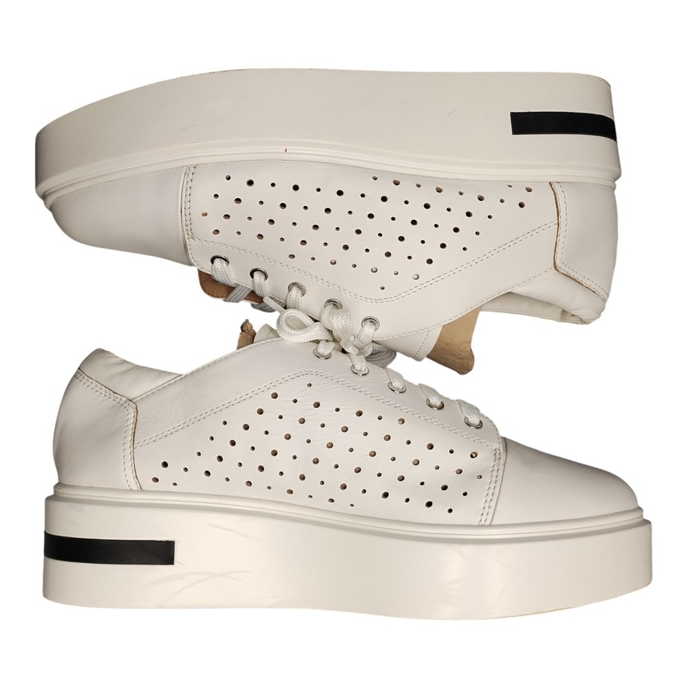 Linea Paolo Kendra Platform Sneakers Womens US Size 12M White Athletic Lace Up